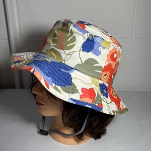 Ocean & Ground Summer Hat Floral w/ Drawstring 56cm